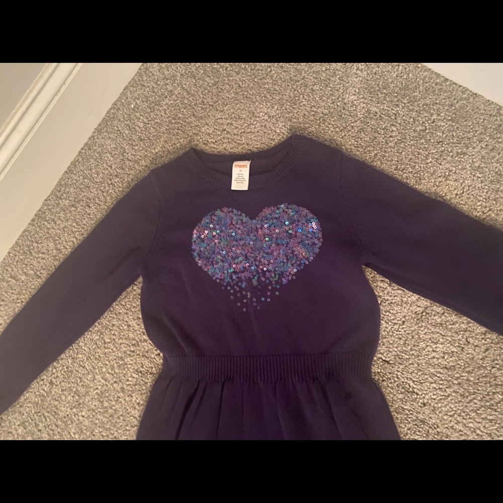 Girls sweater dress for the holiday season.